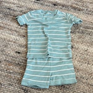 Lake Striped Green Kids Pajama Set